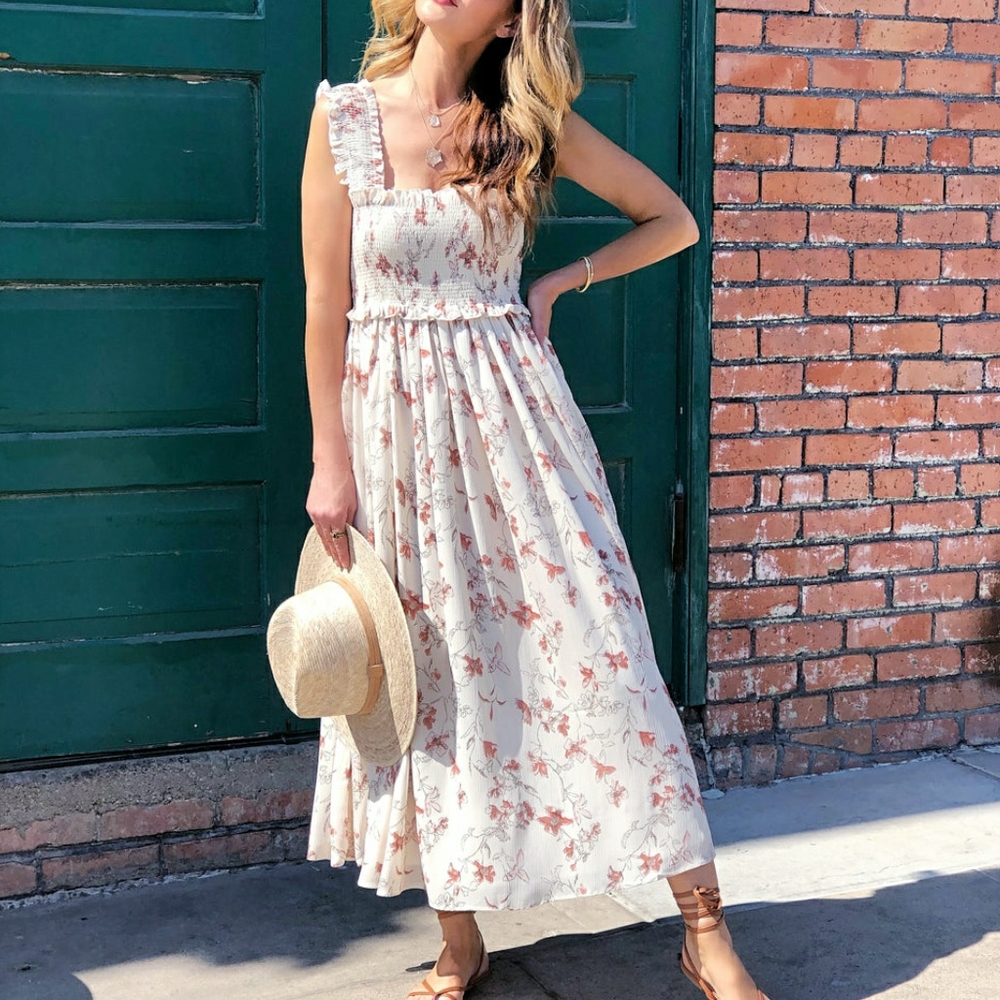 LAST 1 ! Jacquie The Label Feminine Ivory Maxi Dress - Picture 1 of 11